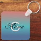 QR-Code Mit Monogramm Schlüsselanhänger (Rückseite)