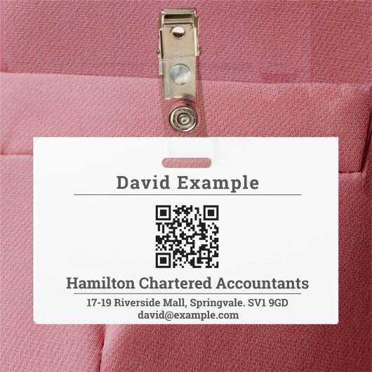 QR-Code mit Name & Abzeichen Ausweis