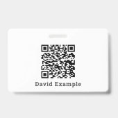 QR-Code mit Name & Abzeichen Ausweis (Rückseite)