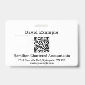 QR-Code mit Name & Abzeichen Ausweis (Vorderseite)