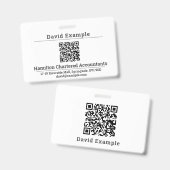 QR-Code mit Name & Abzeichen Ausweis (Vorder- & Rückseite)