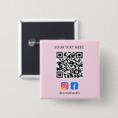 QR-Code mit Social Media-Icons Benutzerdefiniert r Button (Vorne & Hinten)