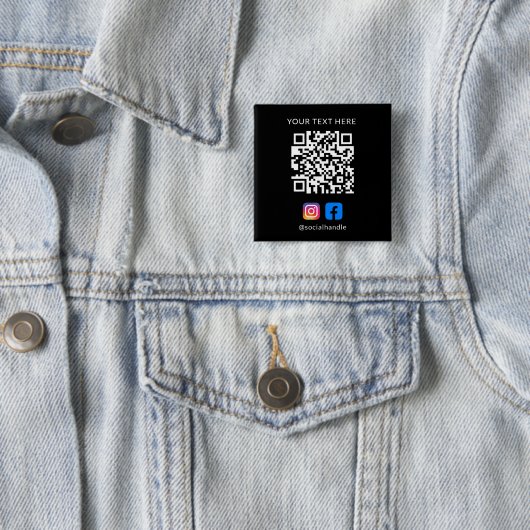 QR-Code mit Social Media-Icons Benutzerdefinierte  Button (Beispiel)