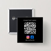 QR-Code mit Social Media-Icons Benutzerdefinierte  Button (Vorne & Hinten)