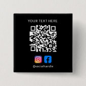 QR-Code mit Social Media-Icons Benutzerdefinierte  Button (Vorderseite)
