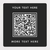 QR-Code mit Text-Black-Business Etiketten (Design 1)