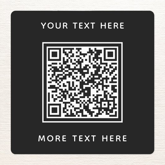 QR-Code mit Text-Black-Business Etiketten