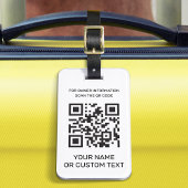 QR-Code mit Text Gepäckanhänger