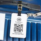 QR-Code mit Text und Logo Gepäckanhänger