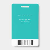 QR-Code Mitarbeiter Foto Türkisches Abzeichen Ausweis (Rückseite)