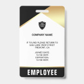 QR Code Mitarbeiter-ID-Karte für das Foto "Black G Ausweis (Rückseite)