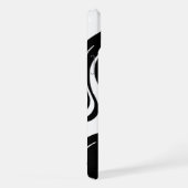 QR-Code Mitarbeiter Schwarz und Weiß iPhone Hülle (Rechte Seite)