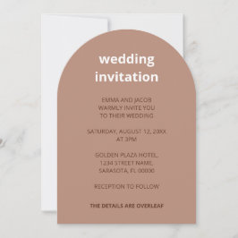 QR Code Mocha in einer Hochzeitseinladung Einladung