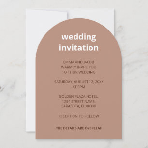 QR Code Mocha in einer Hochzeitseinladung Einladung