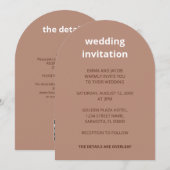 QR Code Mocha in einer Hochzeitseinladung Einladung (Vorne/Hinten)