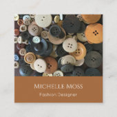 QR-Code Mode Designer Nähtasten Terracotta Quadratische Visitenkarte (Vorderseite)