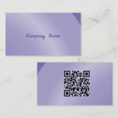 Qr Code Moderate Lilac Moderne Neat Shaded Visitenkarte (Vorne/Hinten)