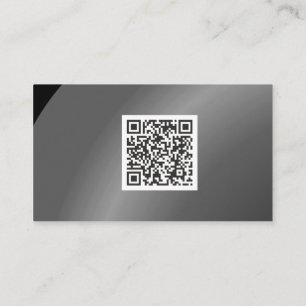 Qr Code Moderate schwarze moderne Neat Shaded Visitenkarte