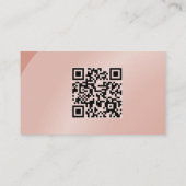 Qr Code Moderater Lachs Moderner Neat Schattierter Visitenkarte (Rückseite)