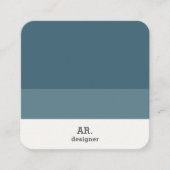 QR Code Modern Blue Square Business Card Quadratische Visitenkarte (Vorderseite)