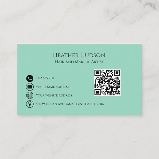 QR-Code Modern Business Card Visitenkarte (Rückseite)