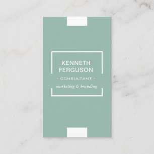 QR-Code Modern Business Light Green Business Card Visitenkarte