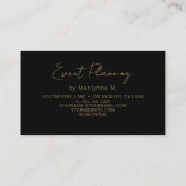 QR-Code Modern Chic Events Visitenkarte (Rückseite)