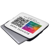 QR-Code Modern Custom Template Business Logo Laptopschutzhülle (Vorne Knopf)