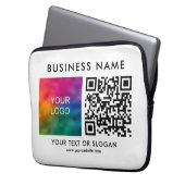QR-Code Modern Custom Template Business Logo Laptopschutzhülle (Vorderseite Links)