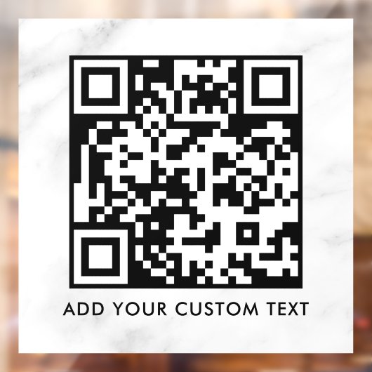 QR-Code | Modern Einfach Stylisch Scannbar  Fensteraufkleber (Blatt 2)