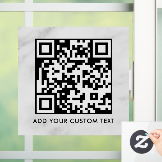QR-Code | Modern Einfach Stylisch Scannbar  Fensteraufkleber (Zuhause)