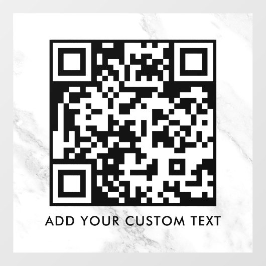 QR-Code | Modern Einfach Stylisch Scannbar Fensteraufkleber (Blatt)