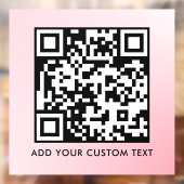 QR-Code | Modern Einfach Stylisch Scannbar Fensteraufkleber (Blatt 2)
