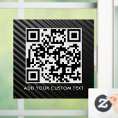 QR-Code | Modern Einfach Stylisch Scannbar  Fensteraufkleber (Zuhause)