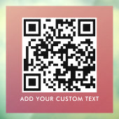 QR-Code | Modern Einfach Stylisch Scannbar  Fensteraufkleber (Blatt 3)