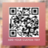 QR-Code | Modern Einfach Stylisch Scannbar  Fensteraufkleber (Blatt 2)