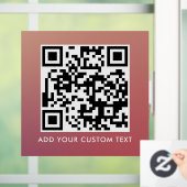 QR-Code | Modern Einfach Stylisch Scannbar  Fensteraufkleber (Zuhause)