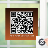 QR-Code | Modern Einfach Stylisch Scannbar  Fensteraufkleber (Zuhause)