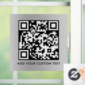 QR-Code | Modern Einfach Stylisch Scannbar Fensteraufkleber (Zuhause)