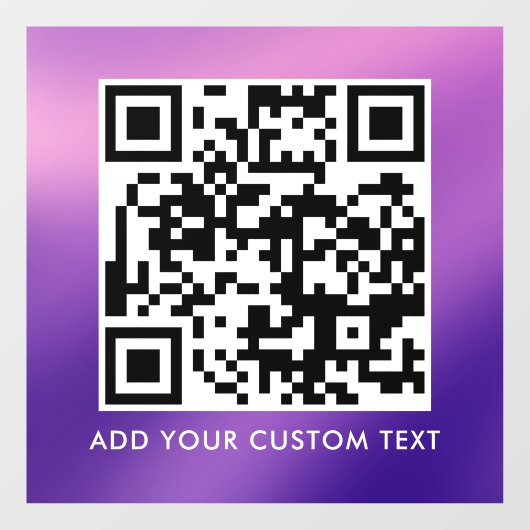 QR-Code | Modern Einfach Stylisch Scannbar Fensteraufkleber (Blatt)