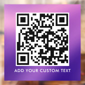 QR-Code | Modern Einfach Stylisch Scannbar Fensteraufkleber (Blatt 2)