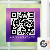 QR-Code | Modern Einfach Stylisch Scannbar Fensteraufkleber (Zuhause)
