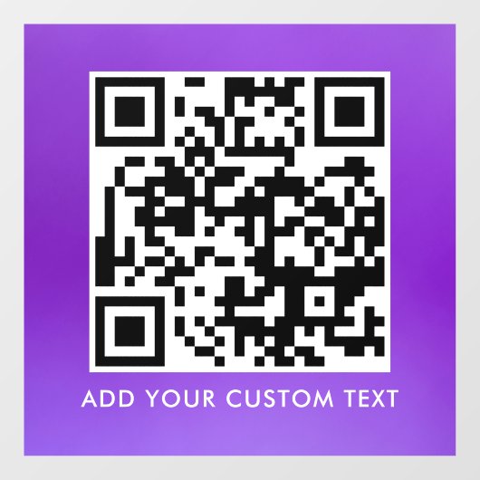 QR-Code | Modern Einfach Stylisch Scannbar Fensteraufkleber (Blatt)