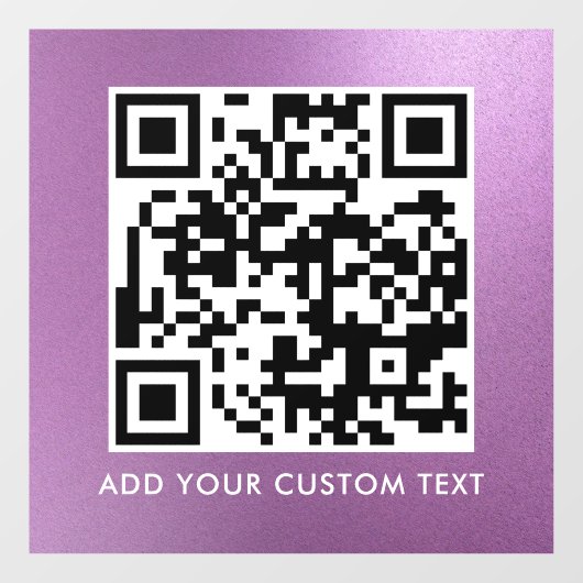 QR-Code | Modern Einfaches Stylisches Scannbares F Fensteraufkleber (Blatt)
