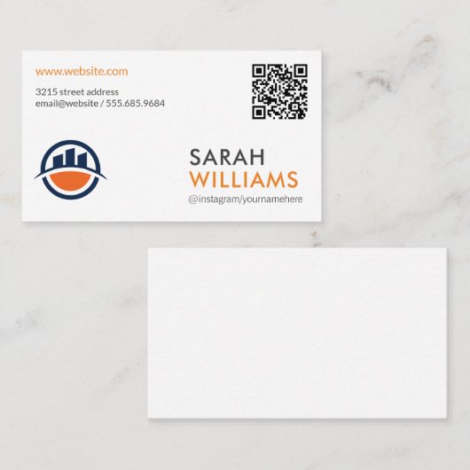 QR-Code | Modern Gebäude Logos | Korp Visitenkarte (Vorne/Hinten)