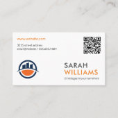 QR-Code | Modern Gebäude Logos | Korp Visitenkarte (Vorderseite)