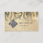 QR Code Modern Gold Profile Business Card Visitenkarte (Vorderseite)