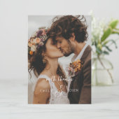 QR-Code, modern, Großformat, Script-Schriftart, 1 Dankeskarte (Stehend Vorderseite)