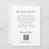 QR-Code, modern, Großformat, Script-Schriftart, 1 Dankeskarte (Rückseite)