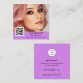 QR Code modern machen aus Künstler Platz Busine Quadratische Visitenkarte (Vorne/Hinten)